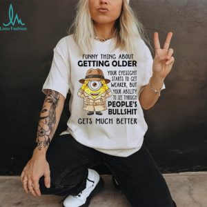 Funny Getting Older Eyesight Detective Graphic Cartoon T Shirt