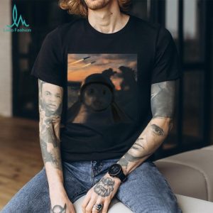 Funny Pilot Cat vs Godzilla and Kong Epic Battle T Shirt