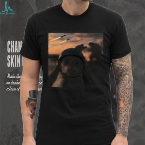 Funny Pilot Cat vs Godzilla and Kong Epic Battle T Shirt