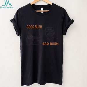Funny Political Parody Good Bush Bad Bush Retro Graphic T Shirt