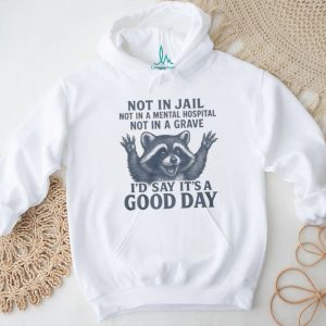 Funny Raccoon Not In Jail... Good Day Sarcastic Humor T Shirt