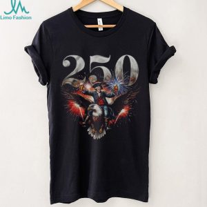 George Washington Riding Bald Eagle 250th Anniversary Independence Day T Shirt