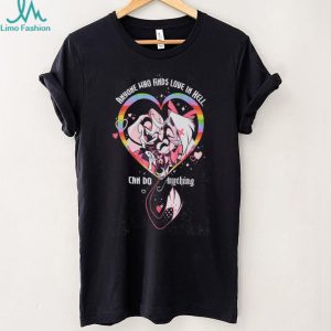 Hazbin Hotel Love In Hell Rainbow Heart Quote Graphic T Shirt