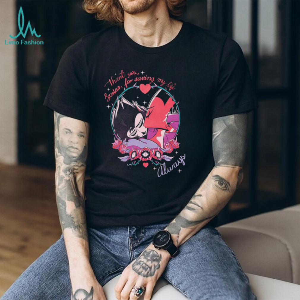Hazbin Hotel Stolas and Blitz Romantic Quote Graphic T Shirt Hazbin Hotel Stolas and Blitz Romantic Quote Graphic T Shirt