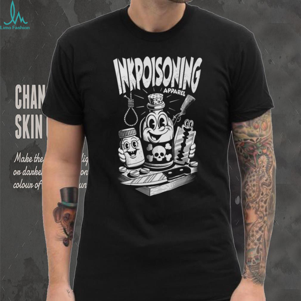 Inkpoisoning Apparel Vintage Cartoon Poison Bottle Graphic Streetwear T Shirt Inkpoisoning Apparel Vintage Cartoon Poison Bottle Graphic Streetwear T Shirt