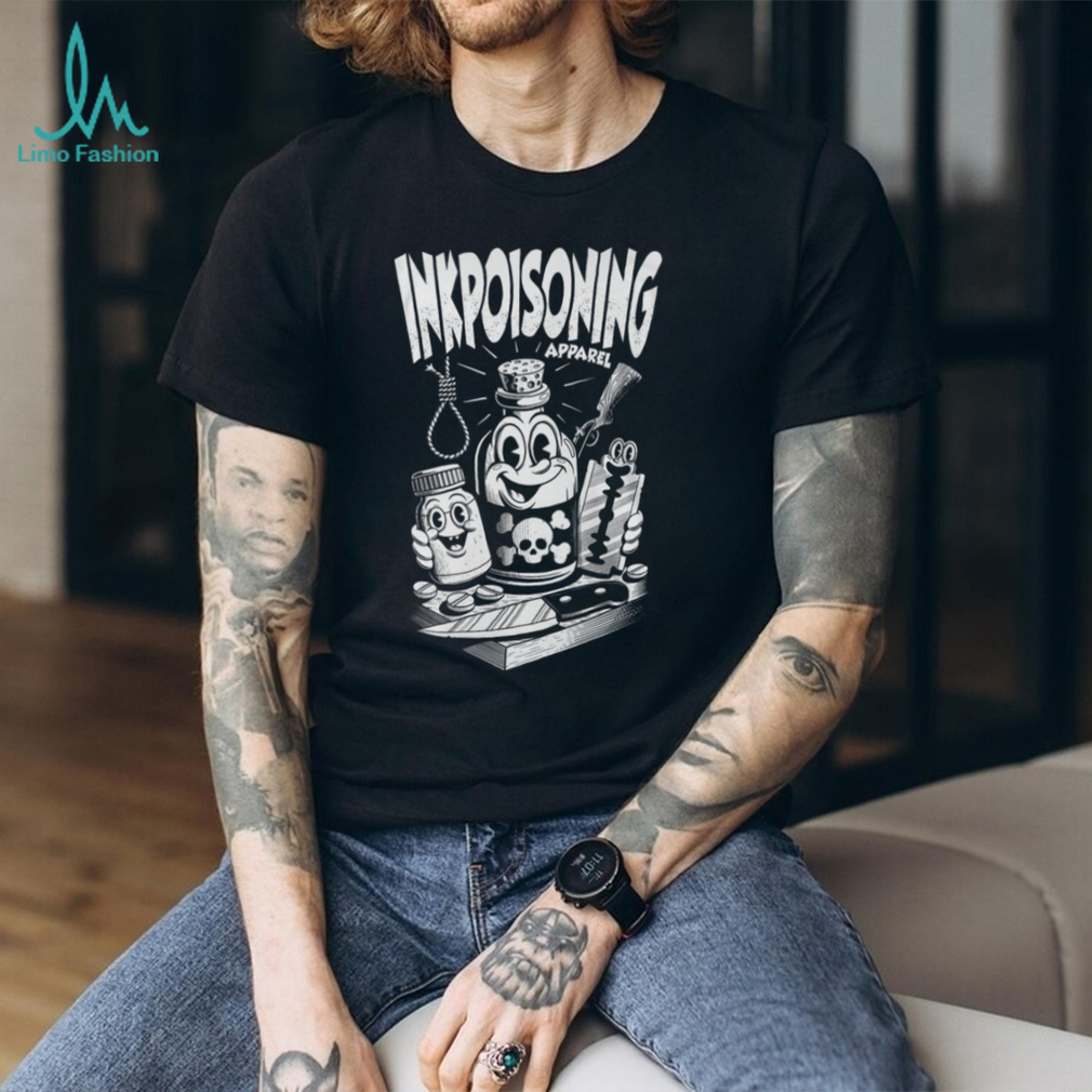 Inkpoisoning Apparel Vintage Cartoon Poison Bottle Graphic Streetwear T Shirt Inkpoisoning Apparel Vintage Cartoon Poison Bottle Graphic Streetwear T Shirt