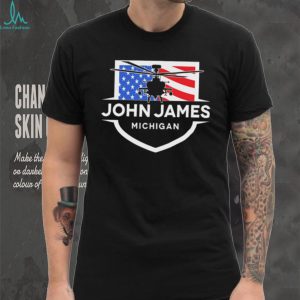 John James Michigan Helicopter Veteran T Shirt