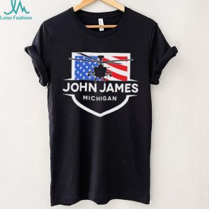 John James Michigan Helicopter Veteran T Shirt