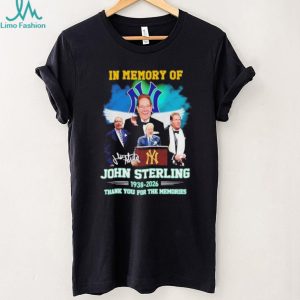 John Sterling In Memory Of 1938 2026 New York Yankees Tribute T Shirt