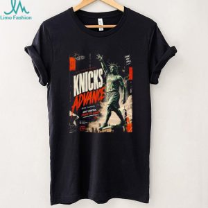 Knicks Advance 2024 Playoff New York Liberty Statue T Shirt