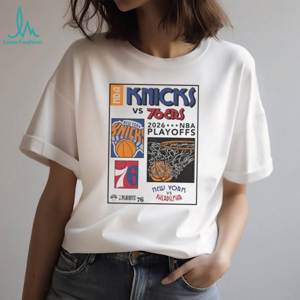 Knicks vs 76ers 2026 NBA Playoffs Matchup Graphic T Shirt Knicks vs 76ers 2026 NBA Playoffs Matchup Graphic T Shirt