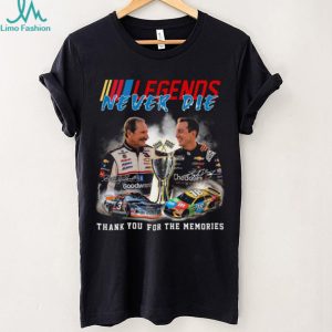 Legends Never Die Dale Earnhardt Kyle Busch Racing Tribute Graphic T Shirt