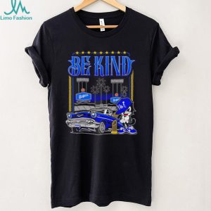 Los Angeles Dodgers Be Kind Vintage Blue Car T Shirt