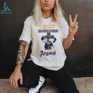 Los Angeles Rams Charlie Brown Snoopy Faith Jesus T Shirt