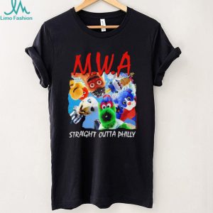M.W.A. Straight Outta Philly Funny Mascot Parody Sports Fan T Shirt