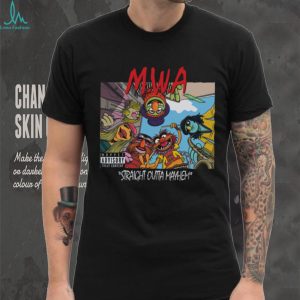 MWA Straight Outta Mayhem Muppets Hip Hop Parody Graphic T Shirt
