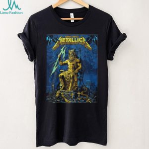 Metallica Athens Greece Tour Zeus Lighting Bolt Graphic Heavy Metal T Shirt
