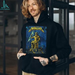 Metallica Athens Greece Tour Zeus Lighting Bolt Graphic Heavy Metal T Shirt