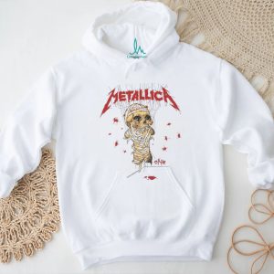 Metallica One Skull Mummy Band Graphic White T Shirt