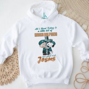 Miami Dolphins Charlie Brown Snoopy Faith Jesus T Shirt