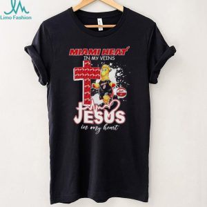 Miami Heat In My Veins Jesus In My Heart Basketball Fan T Shirt