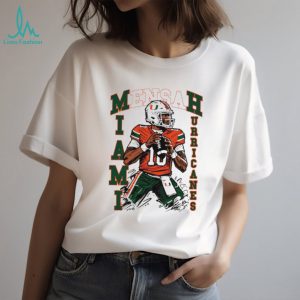 Miami Hurricanes Mensah 10 Football Action Player T Shirt
