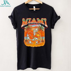 Miami Hurricanes Tropical Sunset College Mascot T Shirt