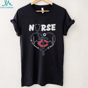 Minnesota Twins Nurse T Shirt MLB Baseball It's a Work of Heart Nursing T Shirt