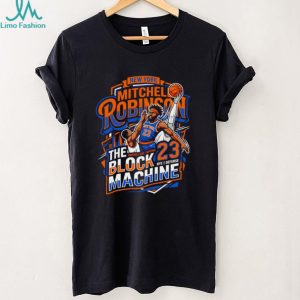 Mitchell Robinson Knicks The Block Machine T Shirt