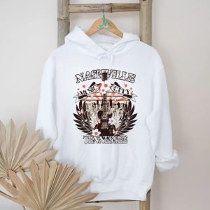 Nashville Music City Tennessee Guitar Skyline Travel T Shirt