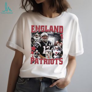 New England Patriots Tom Brady Retro Football Graphic T Shirt