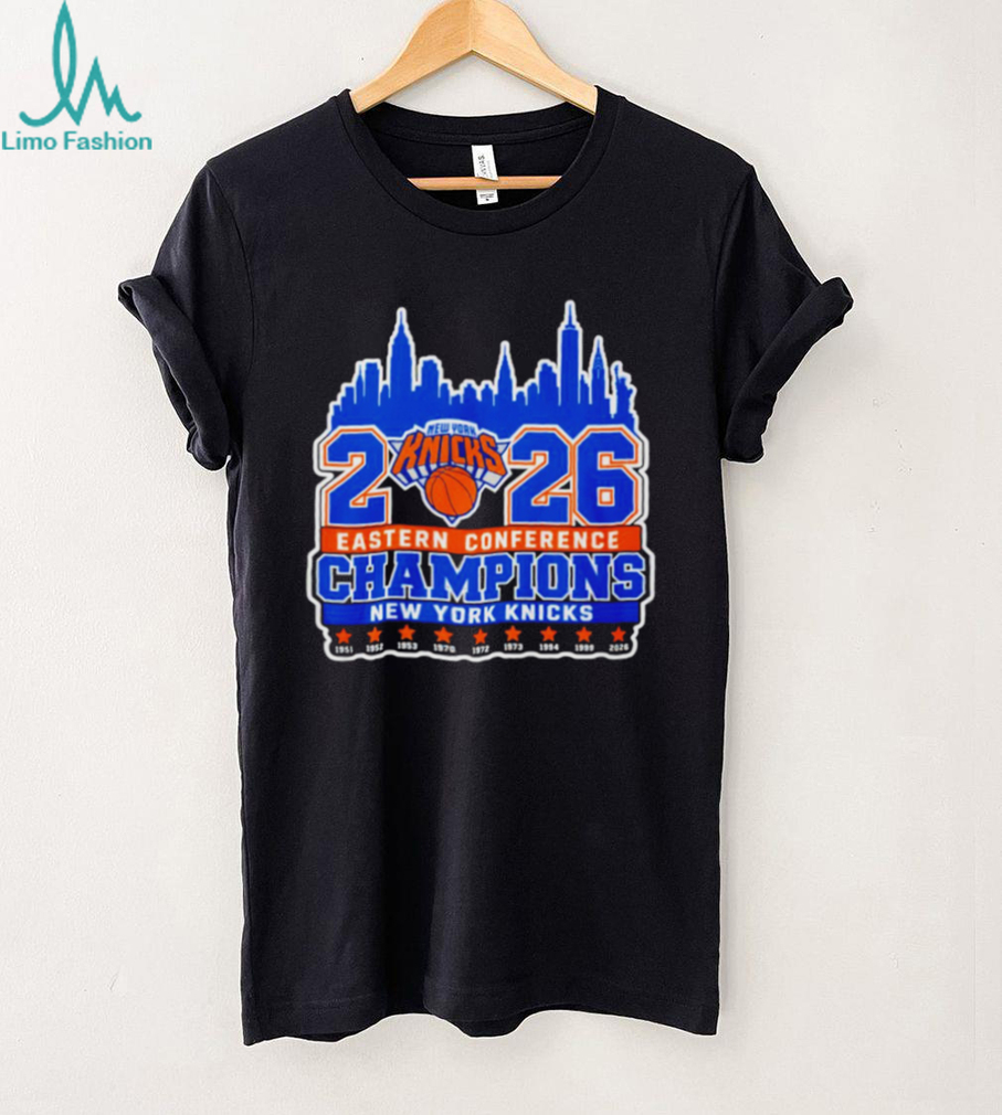 New York Knicks 2026 Eastern Conference Champions 9x Time skyline shirt New York Knicks 2026 Eastern Conference Champions 9x Time skyline shirt