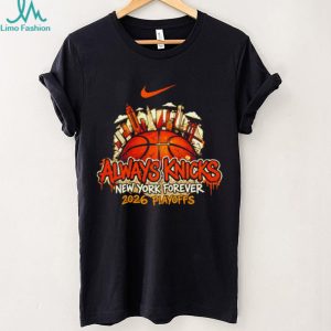 New York Knicks Basketball 2026 Playoffs Skyline T Shirt