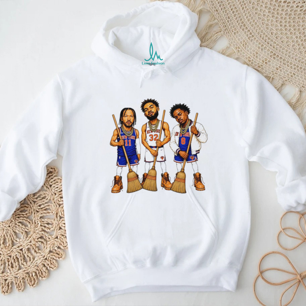 New York Knicks Players Sweeping The Competition T Shirt New York Knicks Players Sweeping The Competition T Shirt