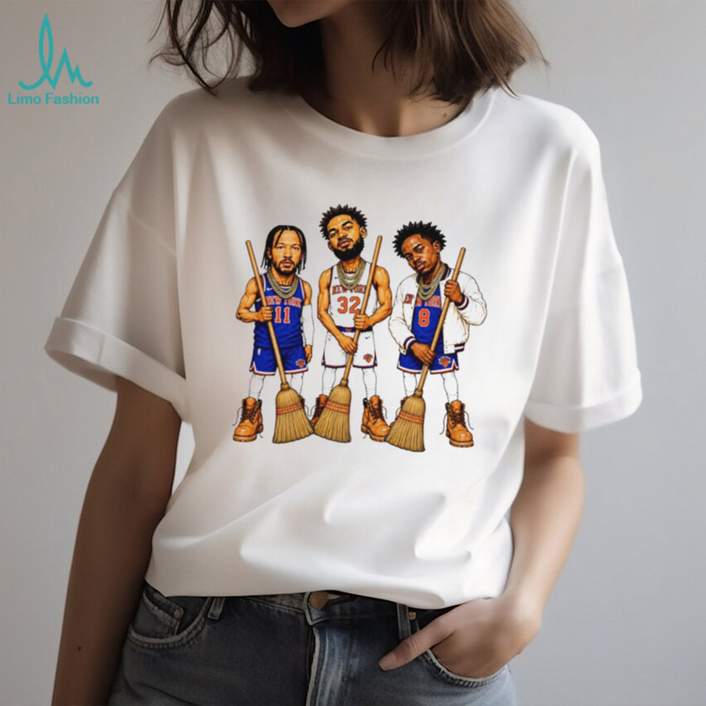 New York Knicks Players Sweeping The Competition T Shirt New York Knicks Players Sweeping The Competition T Shirt