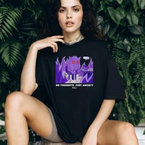 No Thoughts Just Anxiety Mental Health Meme Graphic T Shirt