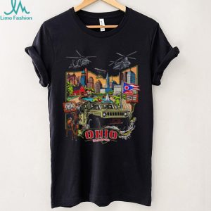 Ohio The Buckeye State Humvee Military City Skyline T Shirt