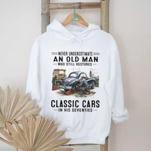 Old Man Classic Car Restoration 70s Mechanic T Shirt