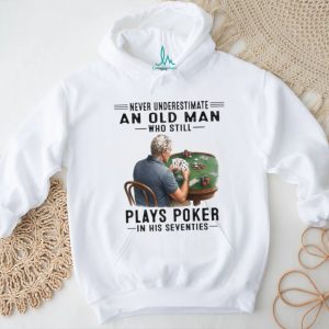 Old Man Poker Player 70s Card Game T Shirt