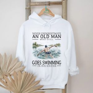 Old Man Swimmer Swim Legend In His Sixties Graphic T Shirt