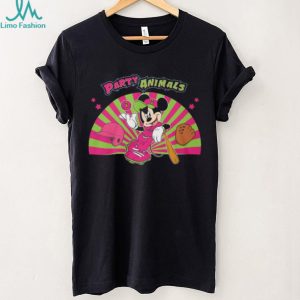 Party Animals Mickey Mouse Retro Baseball Graphic T Shirt