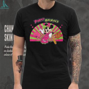 Party Animals Mickey Mouse Retro Baseball Graphic T Shirt