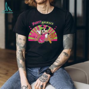 Party Animals Mickey Mouse Retro Baseball Graphic T Shirt