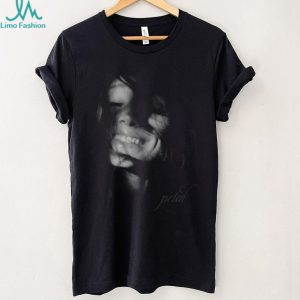 Petal Smile Monochrome Portrait Graphic T Shirt Aesthetic Minimalist Art Shirt
