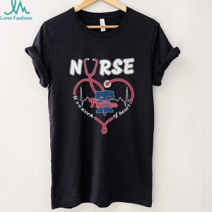 Philadelphia Baseball Nurse T Shirt Liberty Bell Heartbeat Stethoscope T Shirt