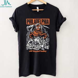 Philadelphia Cold Blooded Hockey Gritty Reaper Skull T Shirt