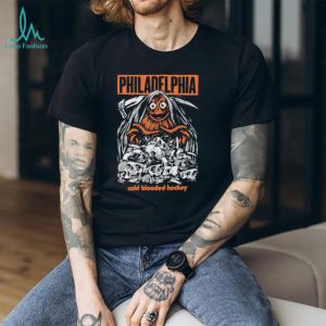 Philadelphia Cold Blooded Hockey Gritty Reaper Skull T Shirt
