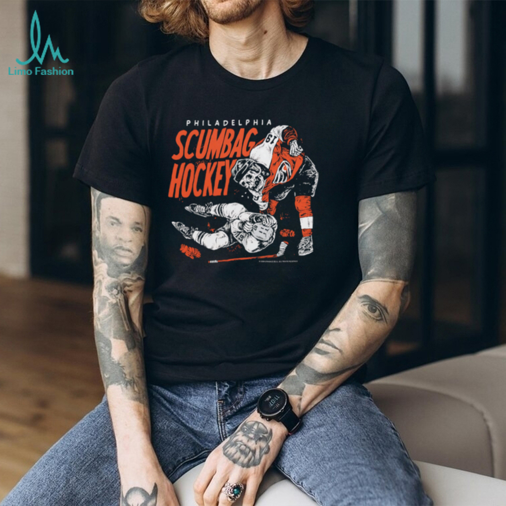Philadelphia Scumbag Hockey Aggressive Vintage Style T Shirt Philadelphia Scumbag Hockey Aggressive Vintage Style T Shirt