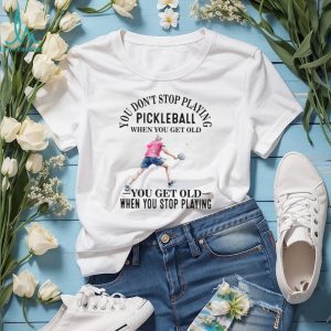 Pickleball Player Senior Sport Quote Graphic T Shirt
