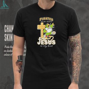 Pittsburgh Pirates In My Veins Jesus In My Heart Mascot Cross T Shirt